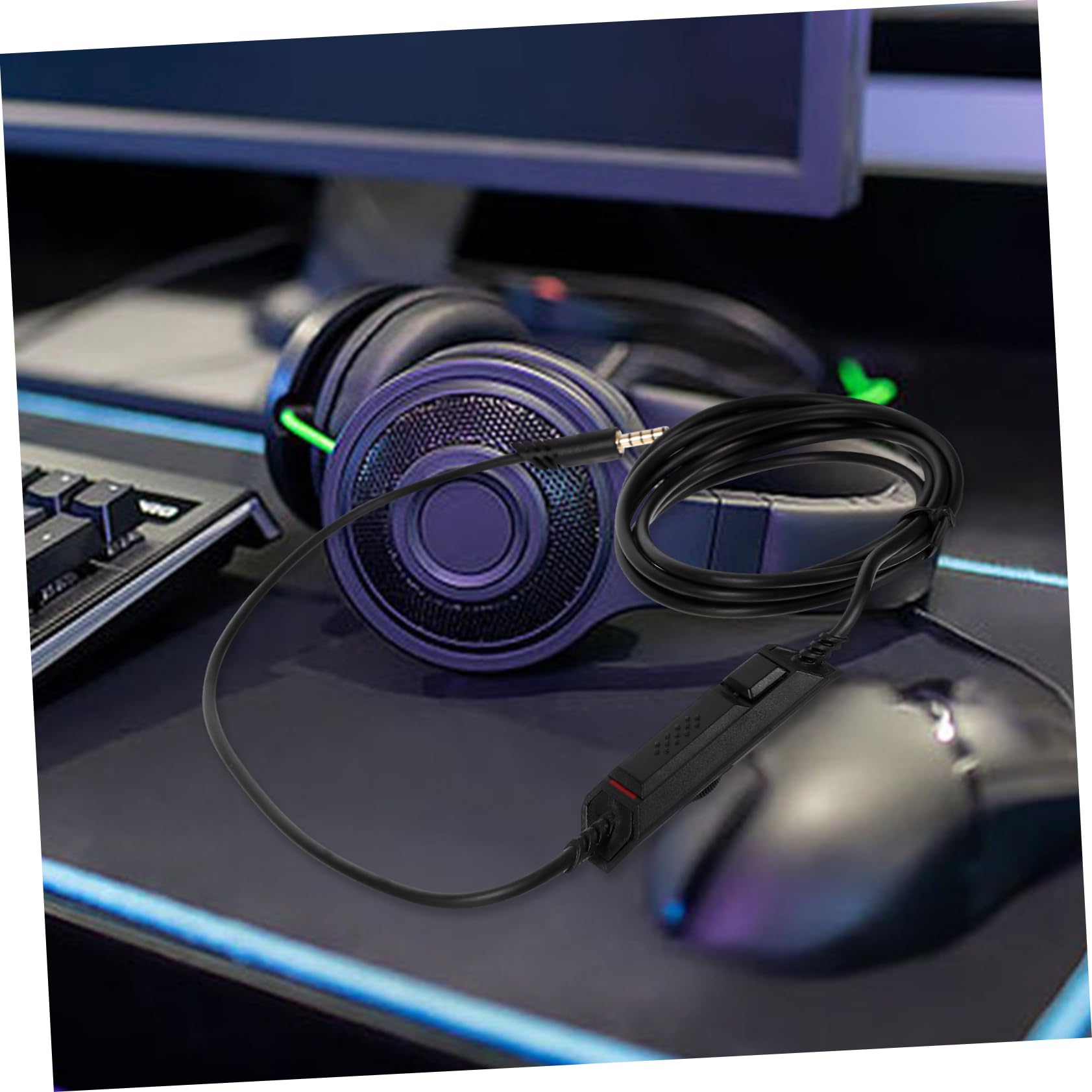 BESTonZON 3piezas Cable De Audio para Auriculares De Compatible con y Control De Silencio Integrado Longitud De Metros para Música y Chat Línea
