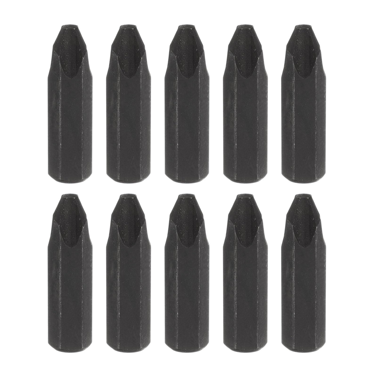 sourcing map 10pcs PH3 Phillips Screwdriver Bit 5/16" Hex Shank 32mm/1.26" Length Magnetic Cross Head Hex Bits S2 Steel Screw Driver Bit for Impact Electric Screw Driver Power Tools, Black