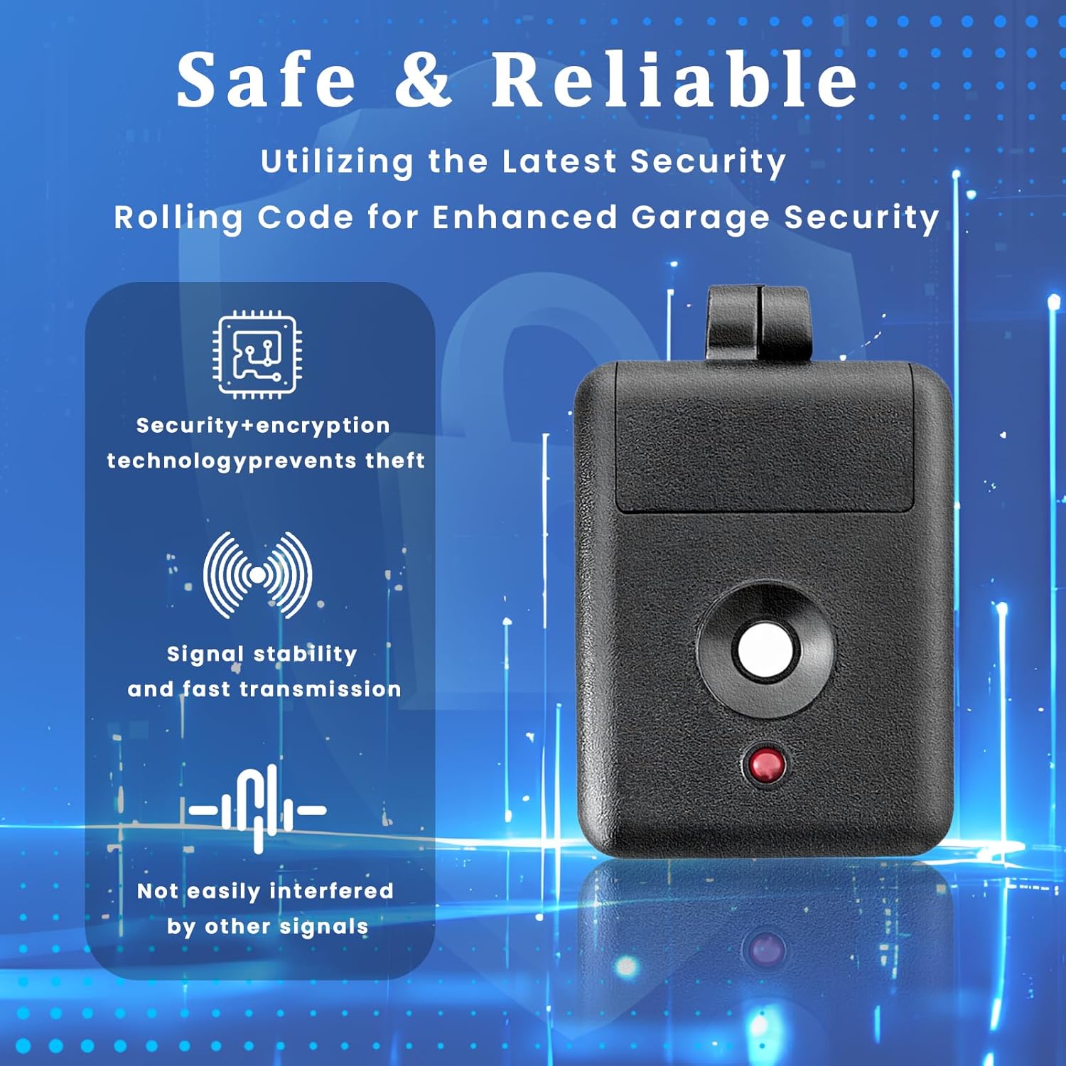 Garage Door Opener Remote for Linear Delta-3 DNT00026 MINI-T 1-Channel Ladybug Miniature Keychain Transmitter Remote 310MHz 8 Dip Switch Garage Door Transmitter(1 Pack)