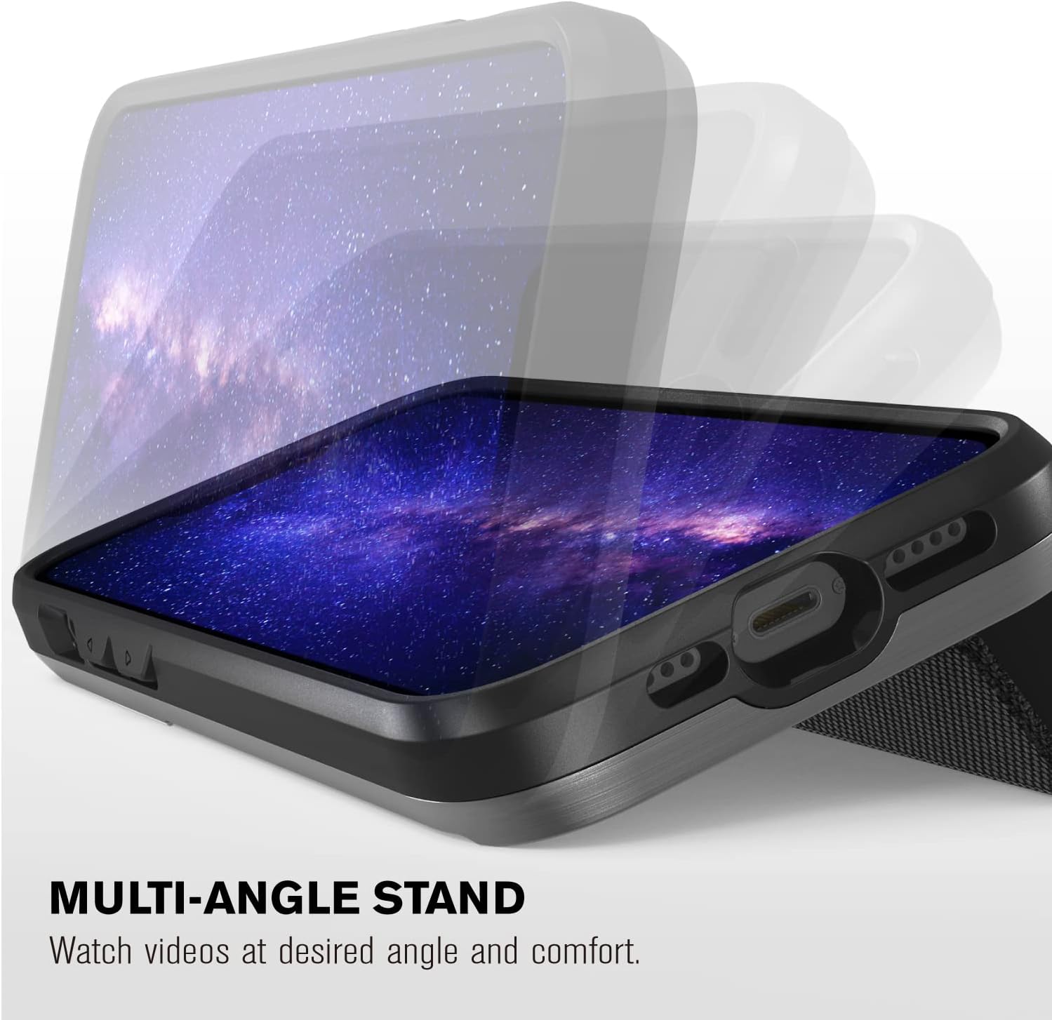 VENA vCommute Wallet Case Compatible with Apple iPhone 14 Pro (6.1"-inch), (Military Grade Drop Protection) Flip Leather Cover Card Slot Holder with Kickstand - Black Slate - Image 4