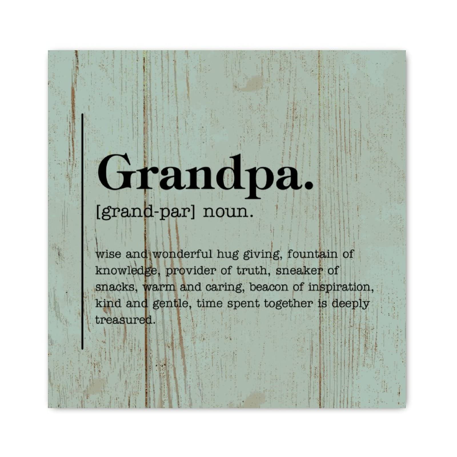 Panneau en bois Grandpa Definition cadeau decoration murale salon