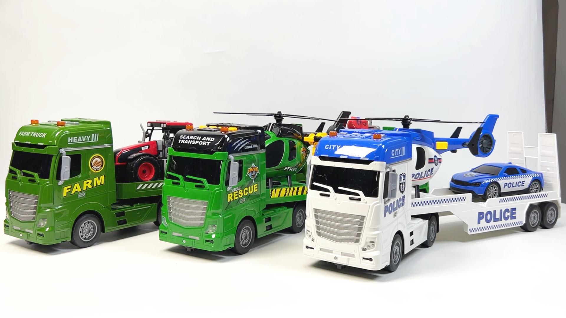 Camion De Pompier Avec 10 Mini Jouets - Cadeau De Noël Pour