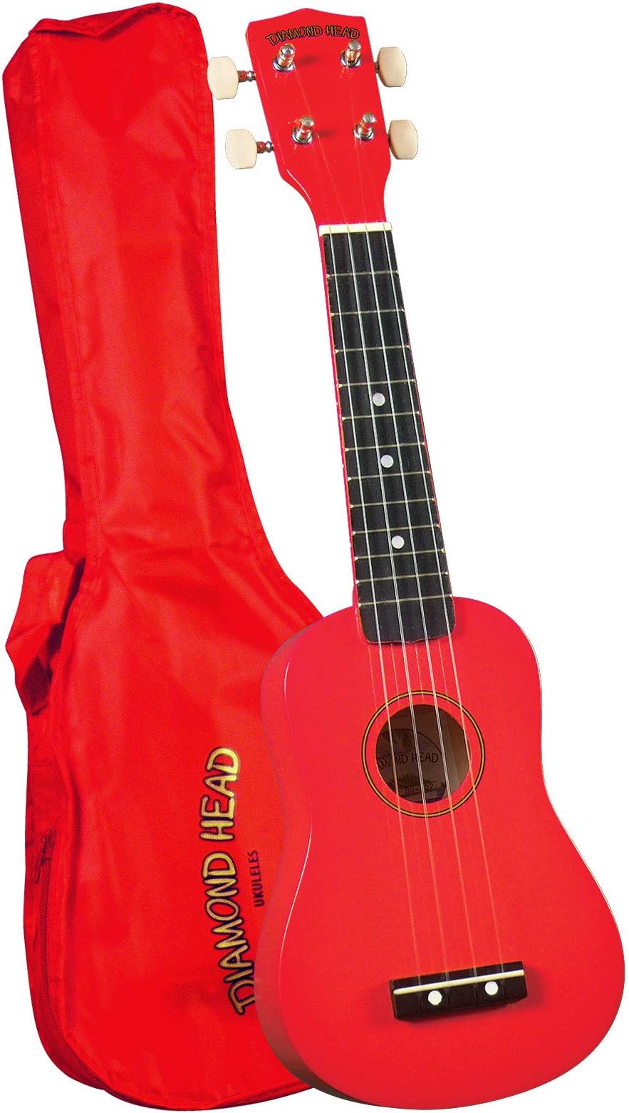 DU-102 Rainbow Soprano Ukulele - Red