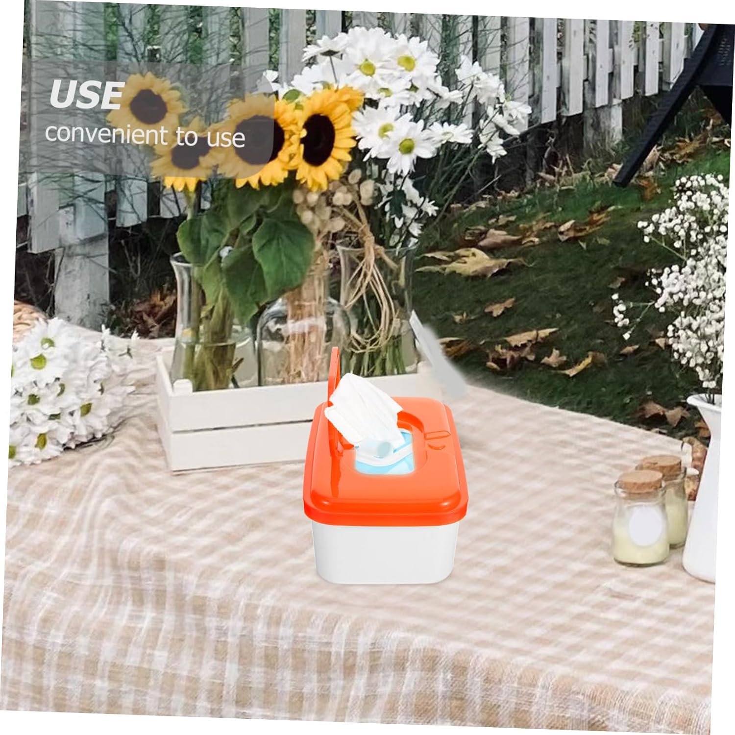 Garneck 2pcs Portable Wipes Dispenser Lightweight Reusable Tissue Holder Dustproof Container for Diapers Travel Home Use Convenient Storage for Tissues Kitchen Bathroom Random Color