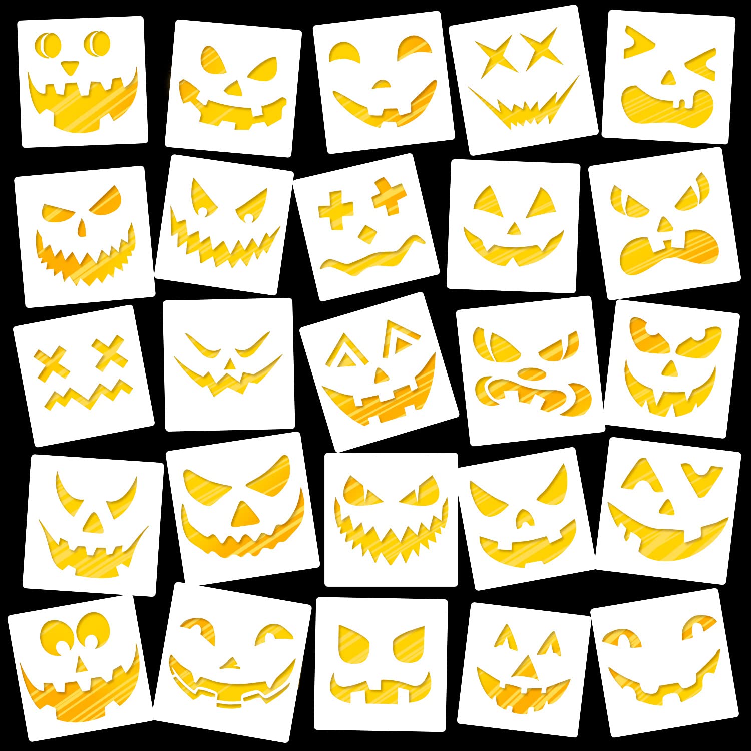 Pochoir Halloween réutilisable plastique pour loisirs créatifs peinture et dessin enfant