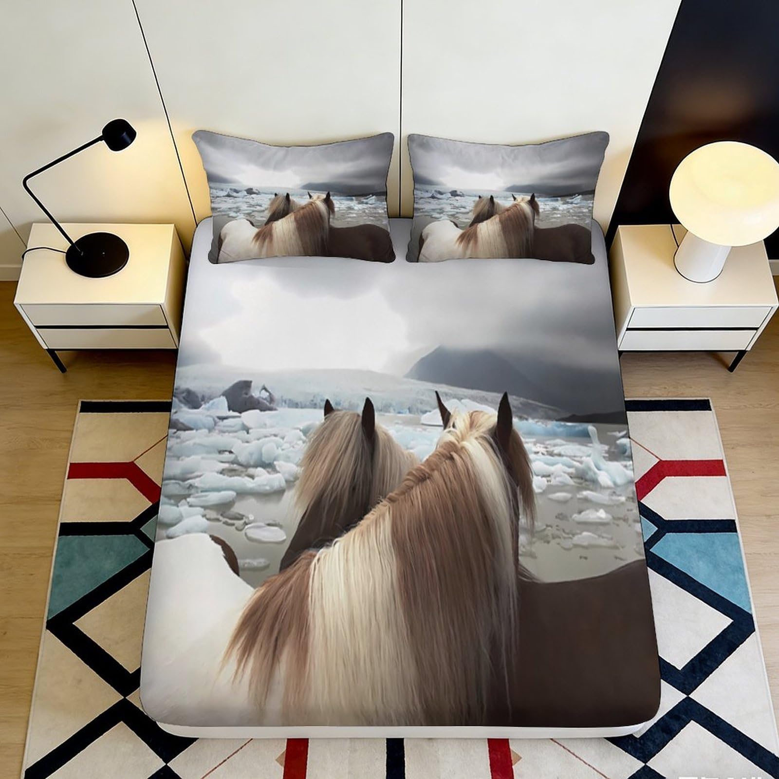 3D Printed Tie Dye Pattern Fitted Sheet Microfiber Deep Pocket Non-Slip Bedroom Bedding Full Wrap Mattress Fitted Cover 140x200x25cm