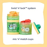 Vista 38 de Whiskware Disney Princess and the Frog, Stackable Snack Containers for Kids, 3 Stackable Snack Cups for School or Travel, Formula and Cupholder Tiana