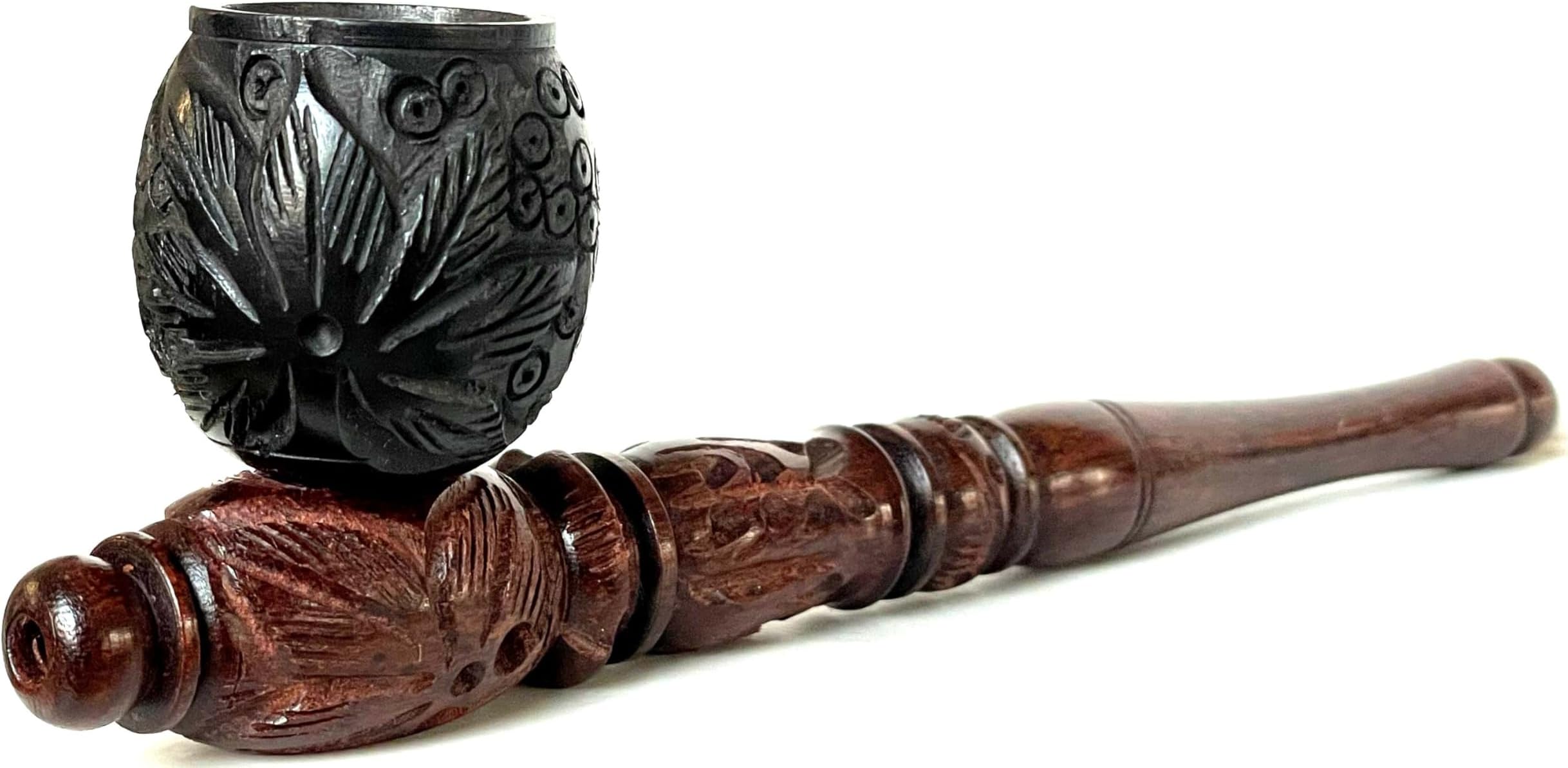 Handmade Artistic Carved Natural Herbal Antique Designer 6 Inch unique Pipe for Gifts
