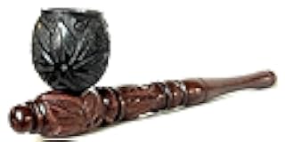 Handmade Artistic Carved Natural Herbal Antique Designer 6 Inch unique Pipe for Gifts
