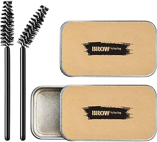 Eyebrow Soap Kit,2Pcs Brows Styling Soap Brows Gel Long Lasting Eyebrow Setting Gel Waterproof Eyebrow Makeup Balm for Fluffy Natural Brows Look