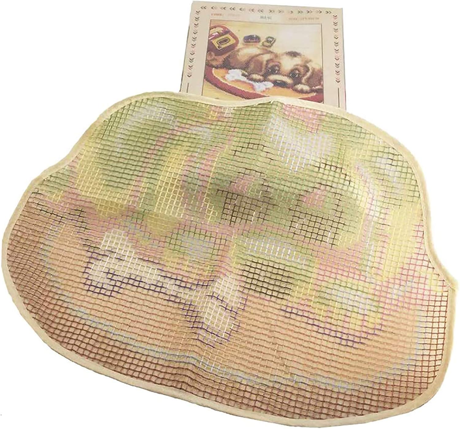 ZFFLYH Paris Latch Hook Kits Rug, DIY Crochet Yarn Kits Unfinished Crocheting Cushion Yarn Set 85X60cm/33.5X23.6Inch