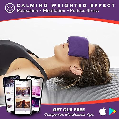 Miniatura 9 de Lotus - Almohada de ojos sin perfume con peso, máscara para dormir y meditación, almohada de ojos de yoga, almohada calmante para ojos con peso,