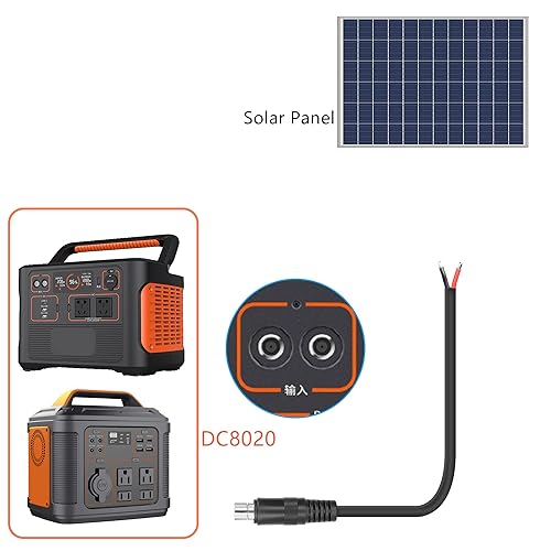 Miniatura 4 de GINTOOYUN 2 PCS DC8020 Conector Pigtail Cable, DC 8.0MM x 2.0MM Macho Enchufe a Cable Desnudo Cable de Alimentación de Extremo Abierto, 3.3 ft, para