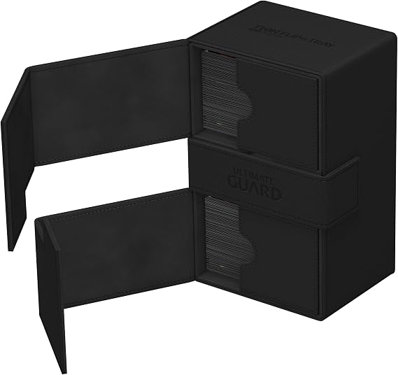 Ultimate Guard UGD011234 Twin Flip`n`Tray 160+ XenoSkin Monocolour Black Card Box