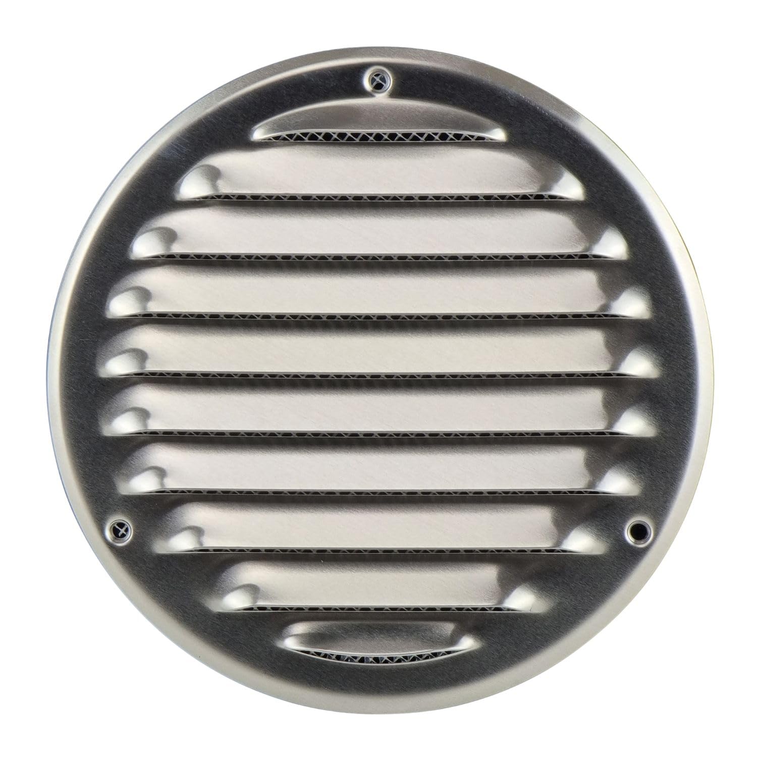 Steinberg14 Aluminum Vent Cover 5" (Duct Opening) with Mesh - Wall and Ceiling Ventilation Register - Round Metal Air Grille - HVAC Cold Air Return