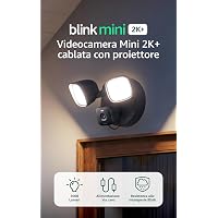 Blink Videocamera Mini 2K+ cablata con proiettore (ultima generazione)
