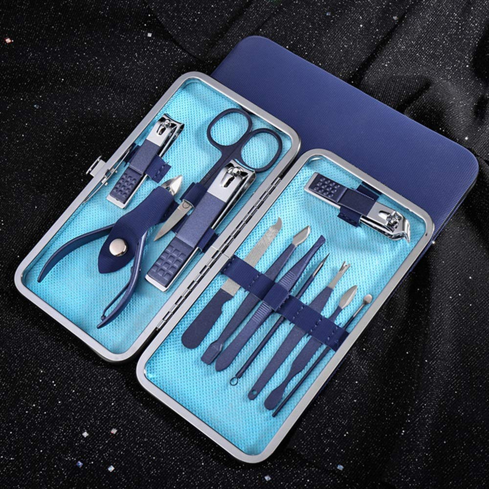 Zestaw do manicure 18/12/10/7 szt. Cool Blue Matte Texture Obcinacz do paznokci ze stali nierdzewnej Zestaw Beauty Pedicure Knife Profesjonalny zestaw narzędzi do manicure Pedicure Set Nail Kit (kolor