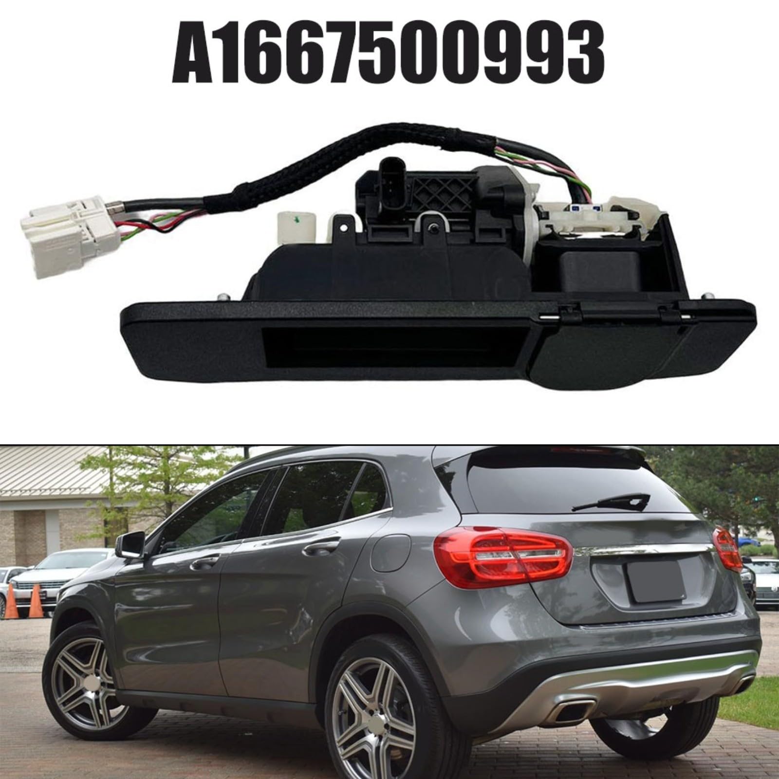 Empuñadura de portón trasero con cámara de marcha atrás para Mercedes Benz A W176 C CLA GLA X156 GLC GLE ML W166 A1667500993