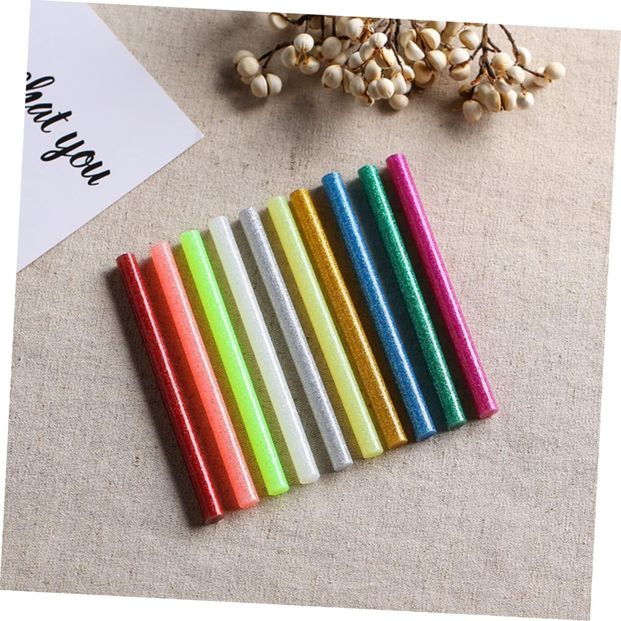 100pcs Colorful Hot Melt Glue Sticks 7mm High Adhesive for DIY Crafting Art Projects Home Decoration