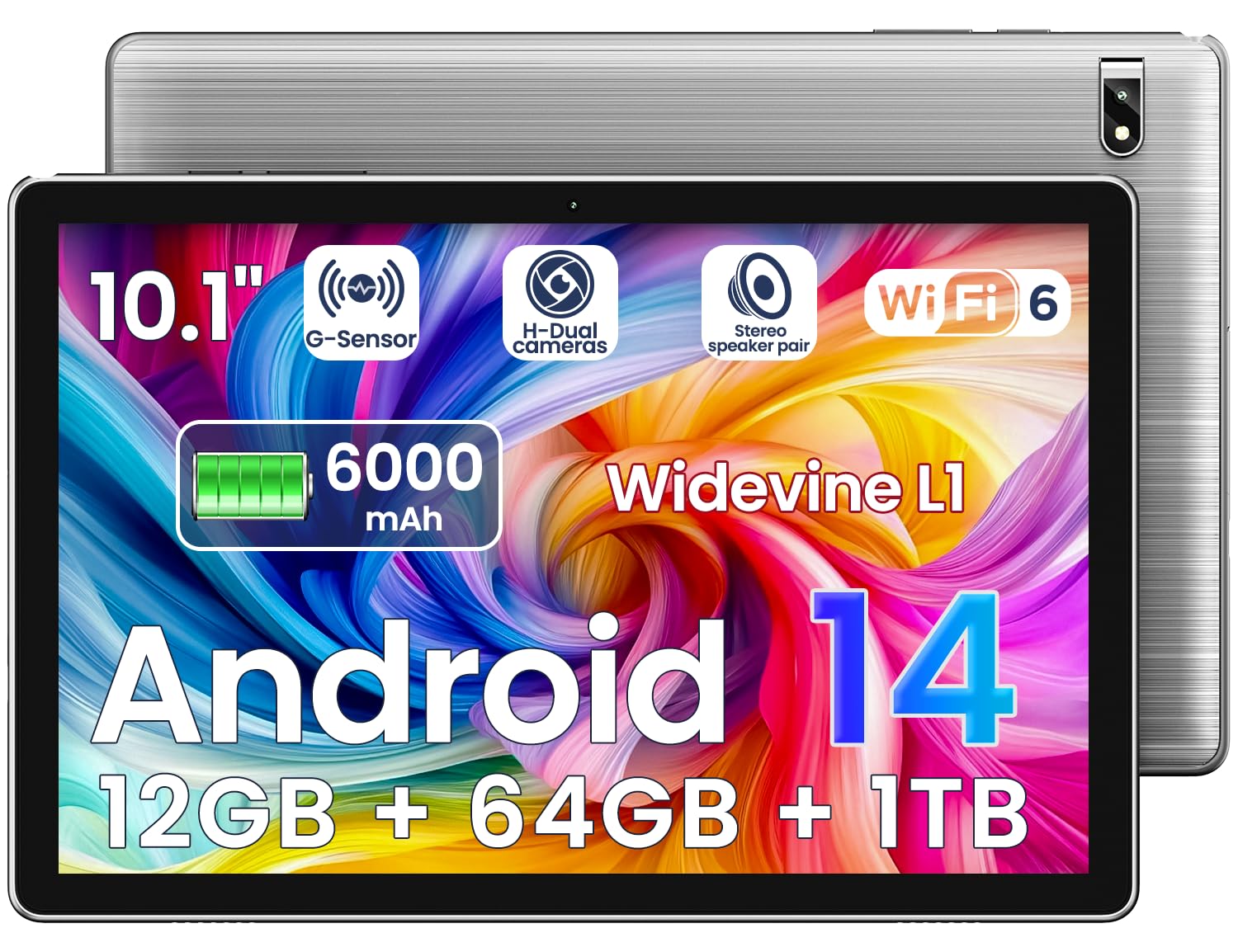 Android 14 タブレット 10インチ 12GB RAM 64GB Amazon.co.jp: 最新 2025 Android14 タブレット10インチ2in1