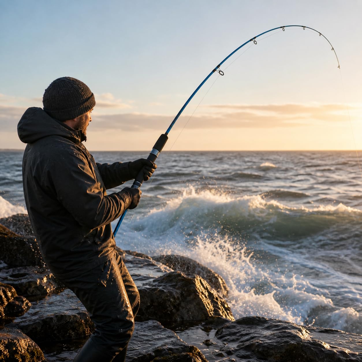 Canna da Pesca Lure Rod Azione Rigida, 2.4 metri