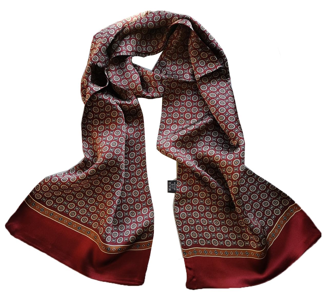Foulard en Soie Vintage pour Homme, 100% Pure, Motif Classique, Double Couche, imprimé Gentleman