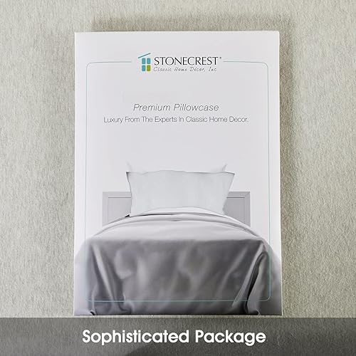 Miniatura 6 de STONECREST - Protector de almohada con refuerzo, 1 unidad, fundas de almohada con refuerzo de alta calidad con cremallera (400 hilos jacquard de