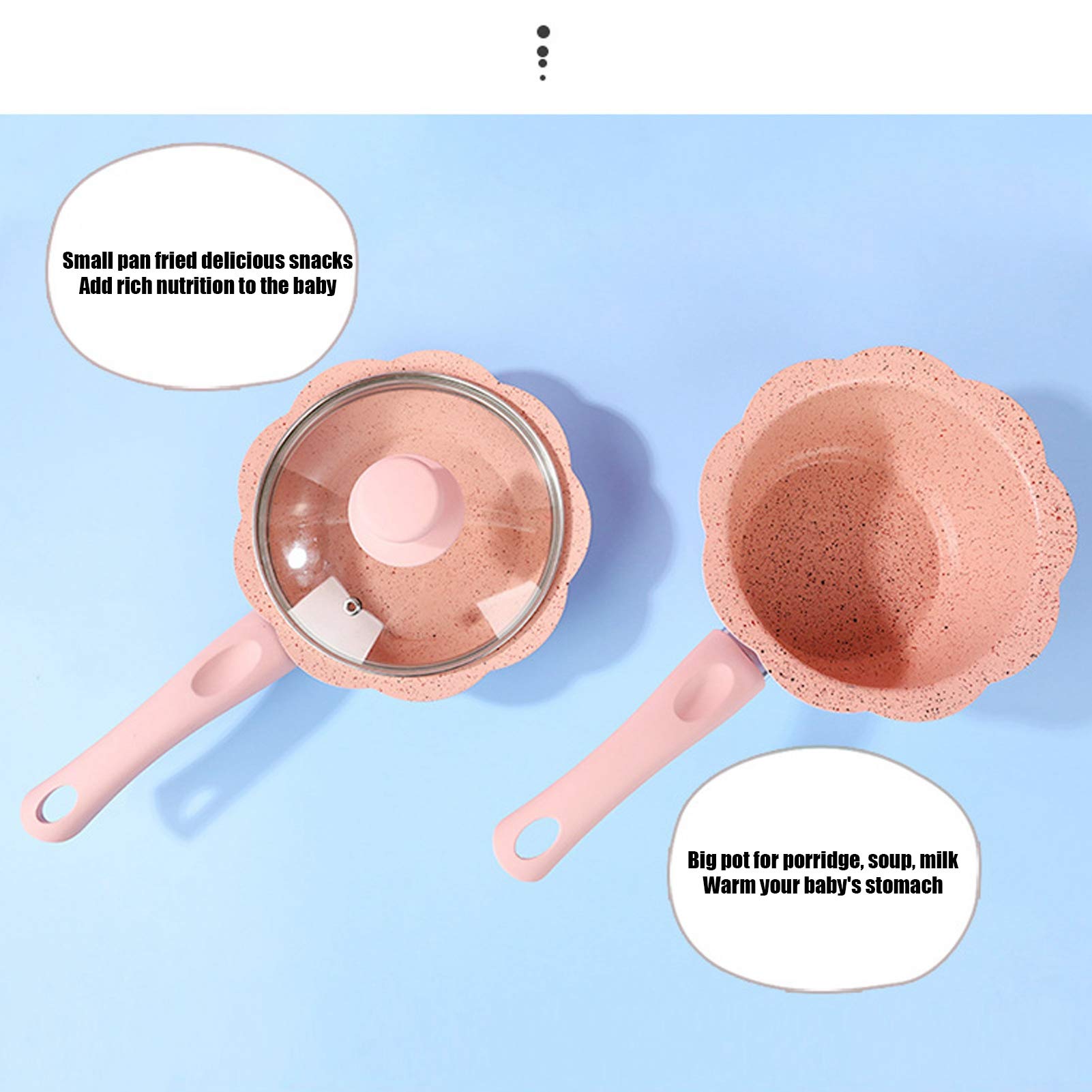 Alvinlite Set di pentole Multifunzione per zuppa di Latte Pentole antiaderenti Pentole per la Cottura di Alimenti per Bambini Pentola