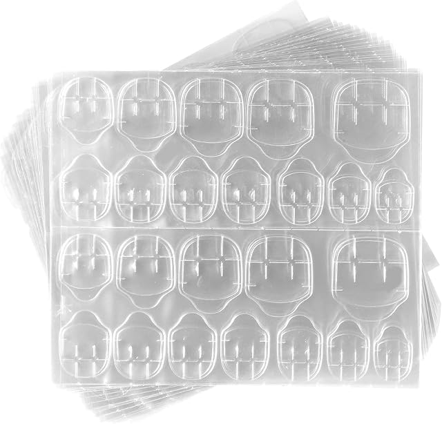 720Pcs False Nails Stickers Double-side Glue Nail Sticker Adhesive Nail Tabs False Nail Glue Stickers Transparent Fake Nails Tips Tapes for Manicure Supplies DIY Nail Art Decoration (30 Sheets)