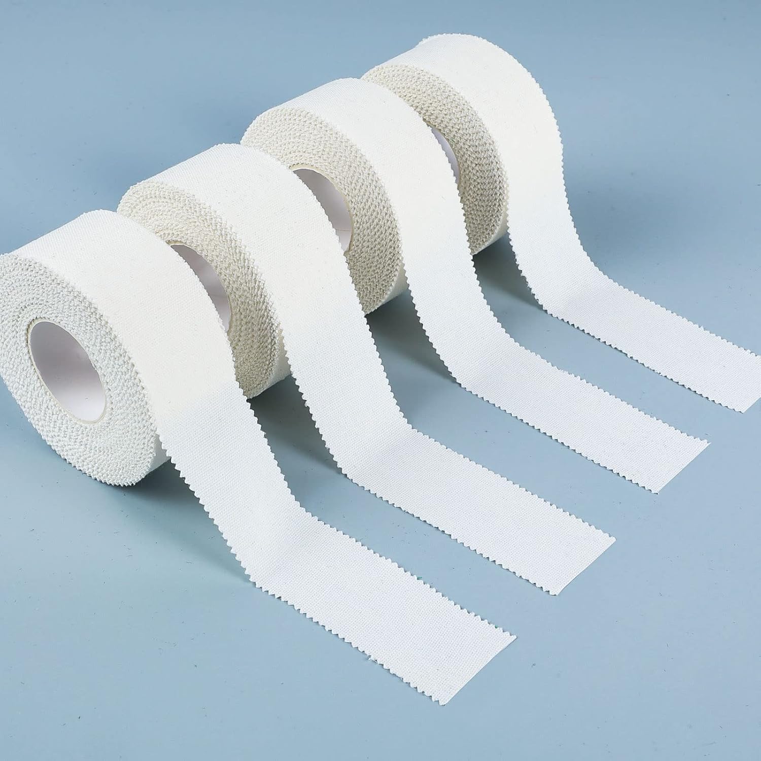 4 Rolls Zinc Oxide Tapes, 10m x 2.5cm Athletic Sports Tape Elastic