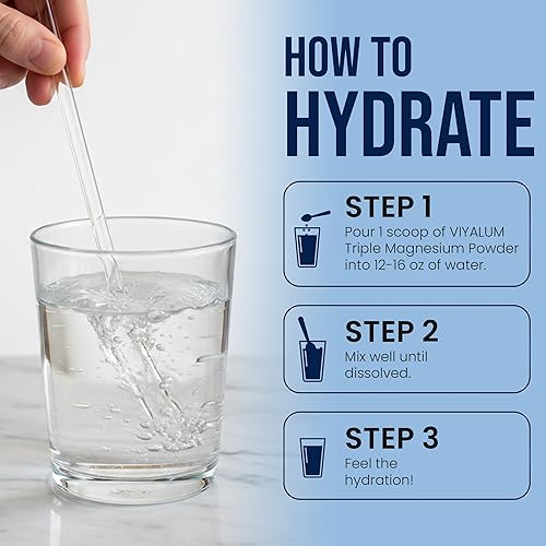 Miniatura 6 de Polvo de electrolito de magnesio triple  250 mg de glicinato de magnesio, malato y treonato de alta absorción, mezcla de hidratación de sodio y