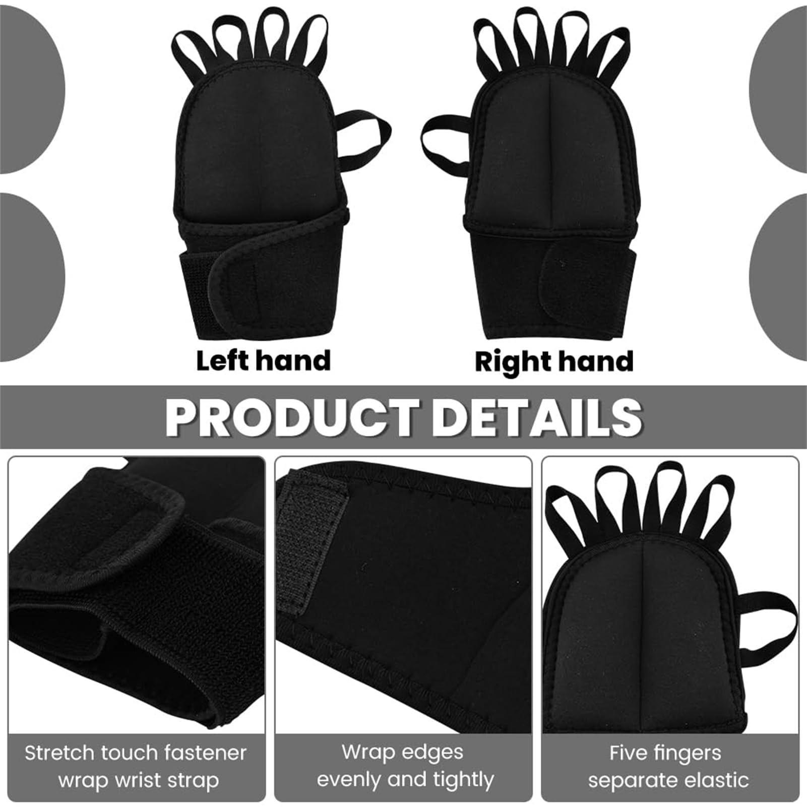 2pieza guantes con temblores, dispositivos para pacientes con Parkinson, movilidad mejorada de mano/muñeca, agarre de mano y entrenamiento de fuerza