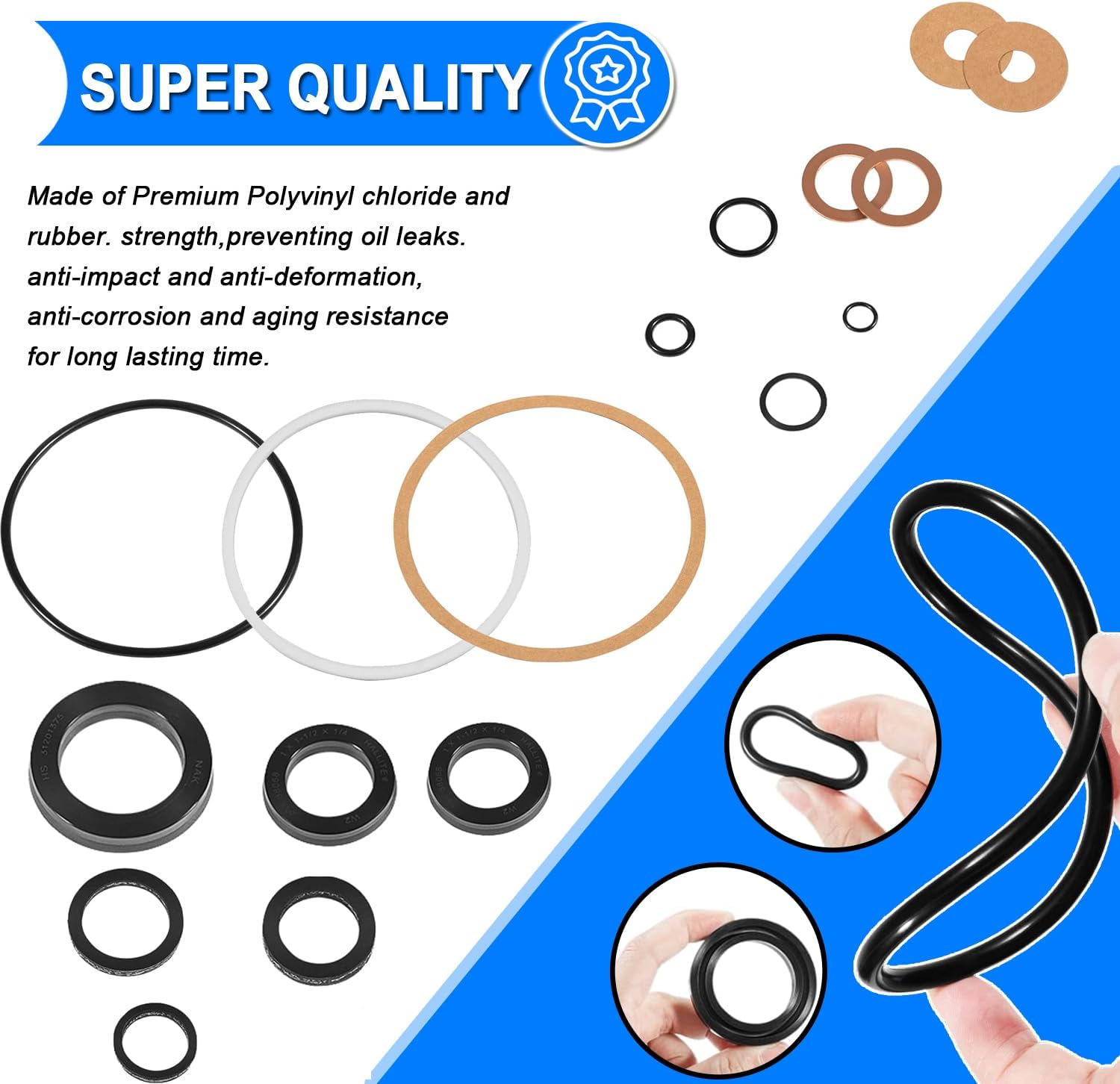 Transmission Jack Seal Repair Kit replacement for 47678-45 & WU711K,Repair Rebuild Kit for Wudel 711/OTC 1789 High Lift Transmission