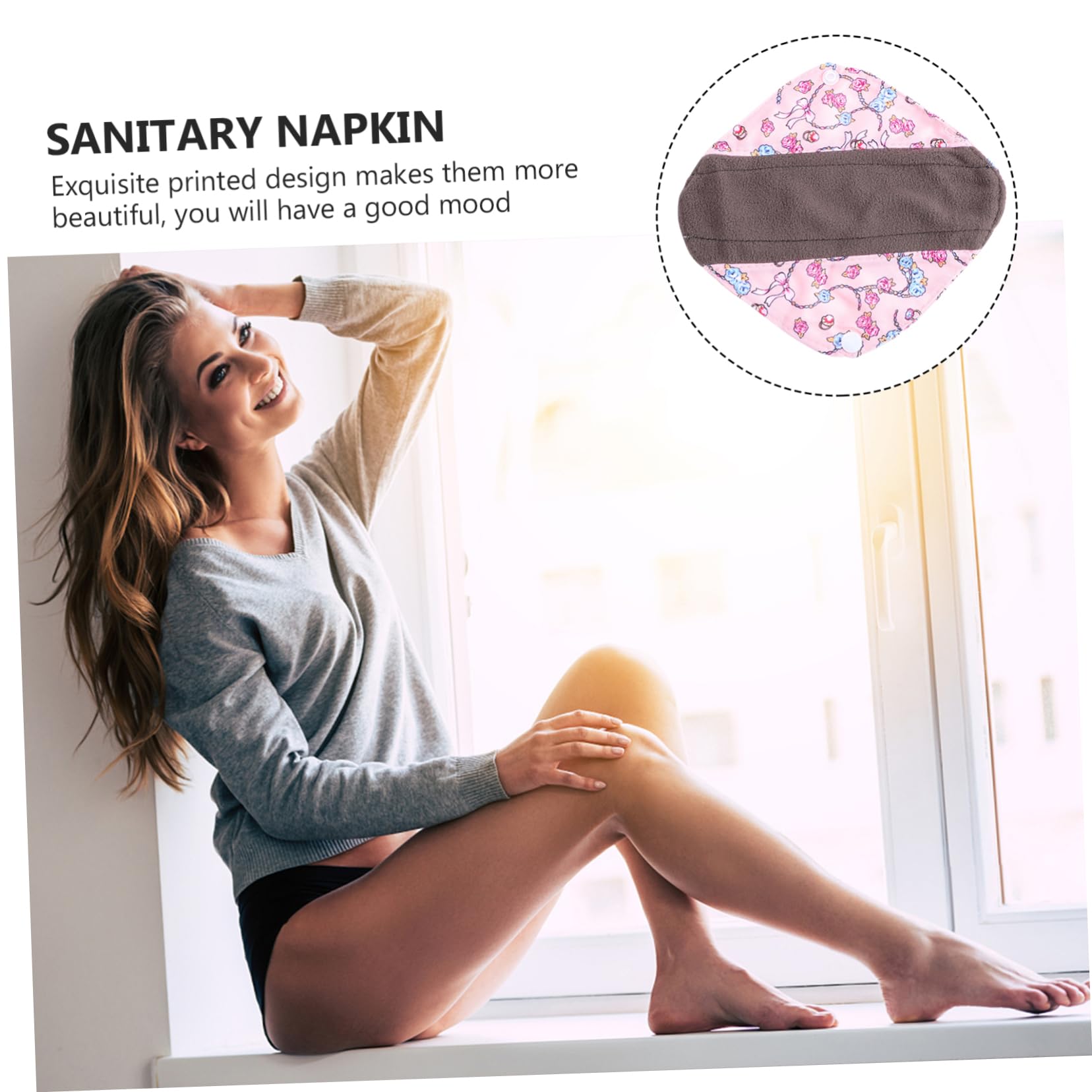 Ipetboom 15piezas Compresas Menstruales Reutilizables De Bambú Con Bolsa De Almacenamiento Absorbentes y Lavables Para Flujo Abundante