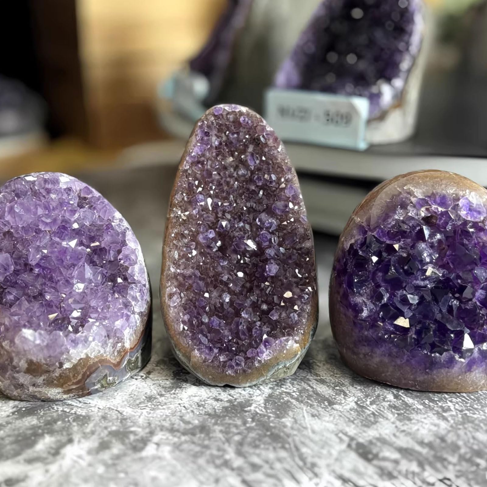 Pietra Naturale a grappoli di Cristallo di Ametista proveniente dall'Uruguay Campioni minerali di Quarzo geode Grezzo Chakra Roccia Forniture per Stregoneria,0.7kg