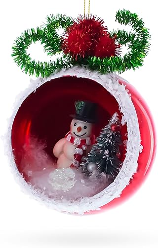 BestPysanky Adorno de Navidad con cristal de muérdago