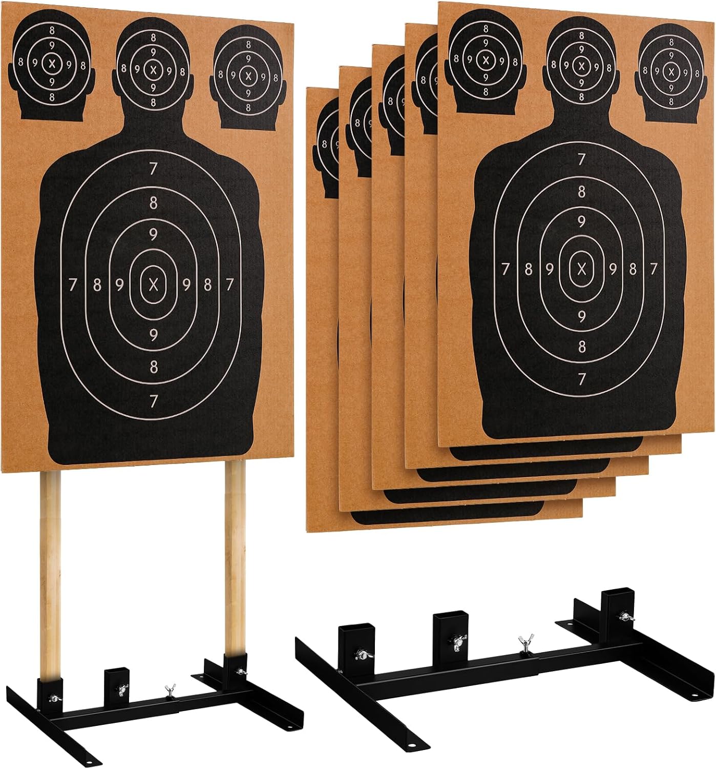 Libima H Shape Adjustable Target Stand Base and 60 Pcs