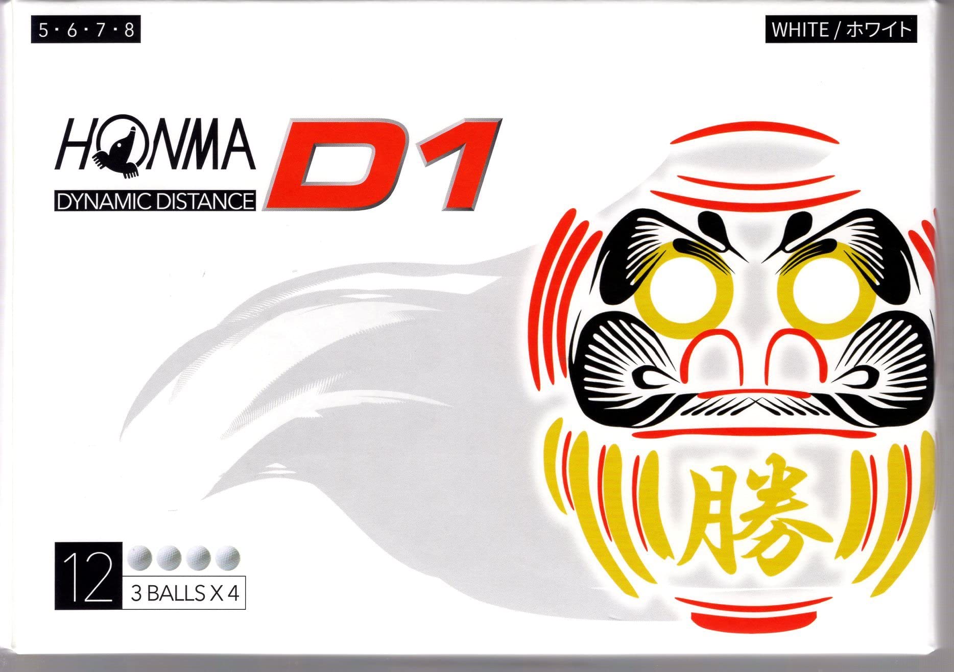 Amazon | HONMA 本間ゴルフボール D1 ダルマ ホワイト 12球入り