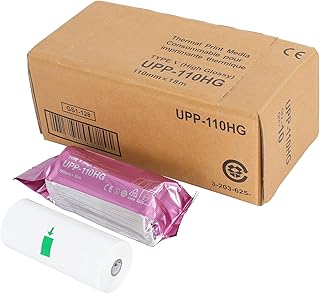UPP-110HG High Gloss Ultrasound Paper Film/Media 10 rolls/bx,Replacement for Sony Upp-110HG,110 mm x 18m