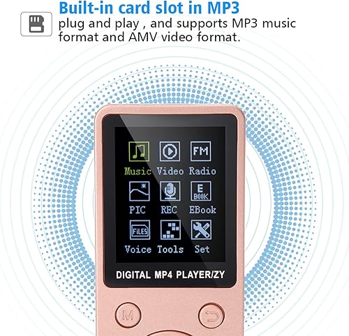 Miniatura 9 de Mp3 Player Kinder Lila Support 32GB TF Card with Headphone Reproductor Infantil Rosa Long Standby Time Rose Gold Portable Screen MP4 Music Player
