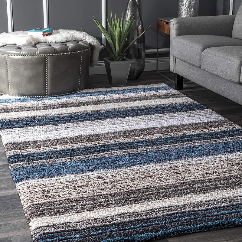 Image of zia carpets Cozy Soft Shaggy Non Slip Carpet for Home Decor Aesthetic Rugs with 2.5 inch Thikness Size 6x8 feet