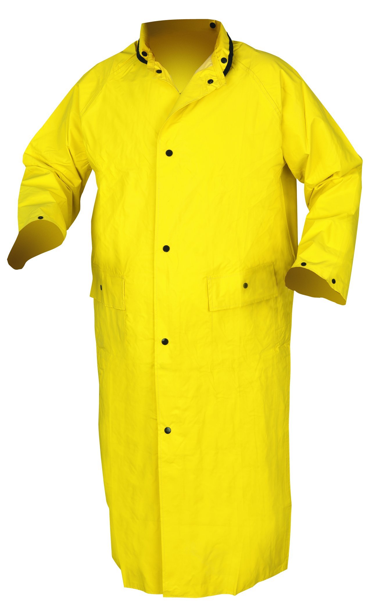 MCR Safety 800CNM 49-Inch Concord Neoprene/Nylon Rain Wear Coat without Hood, Yellow, Medium