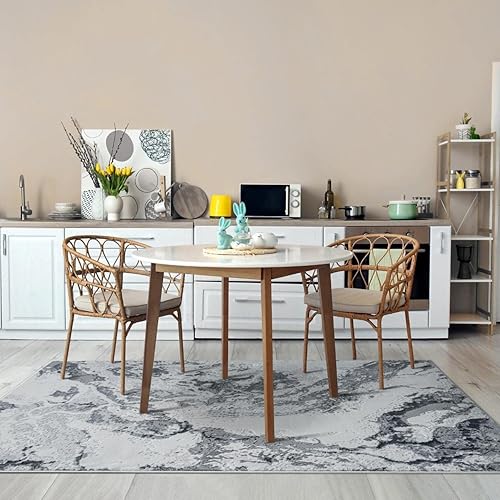 Miniatura 2 de LUXE WEAVERS Alfombra abstracta de mármol gris 6X9