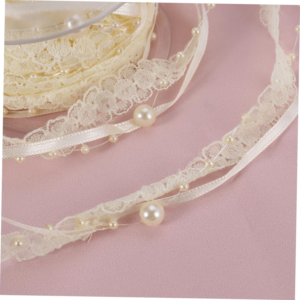 EXCEART 3 Pezzi Di Nastri Di Perline in Organza Di Raso Decorazioni Natalizie A Forma Di Fiocco Di Neve Per Eventi