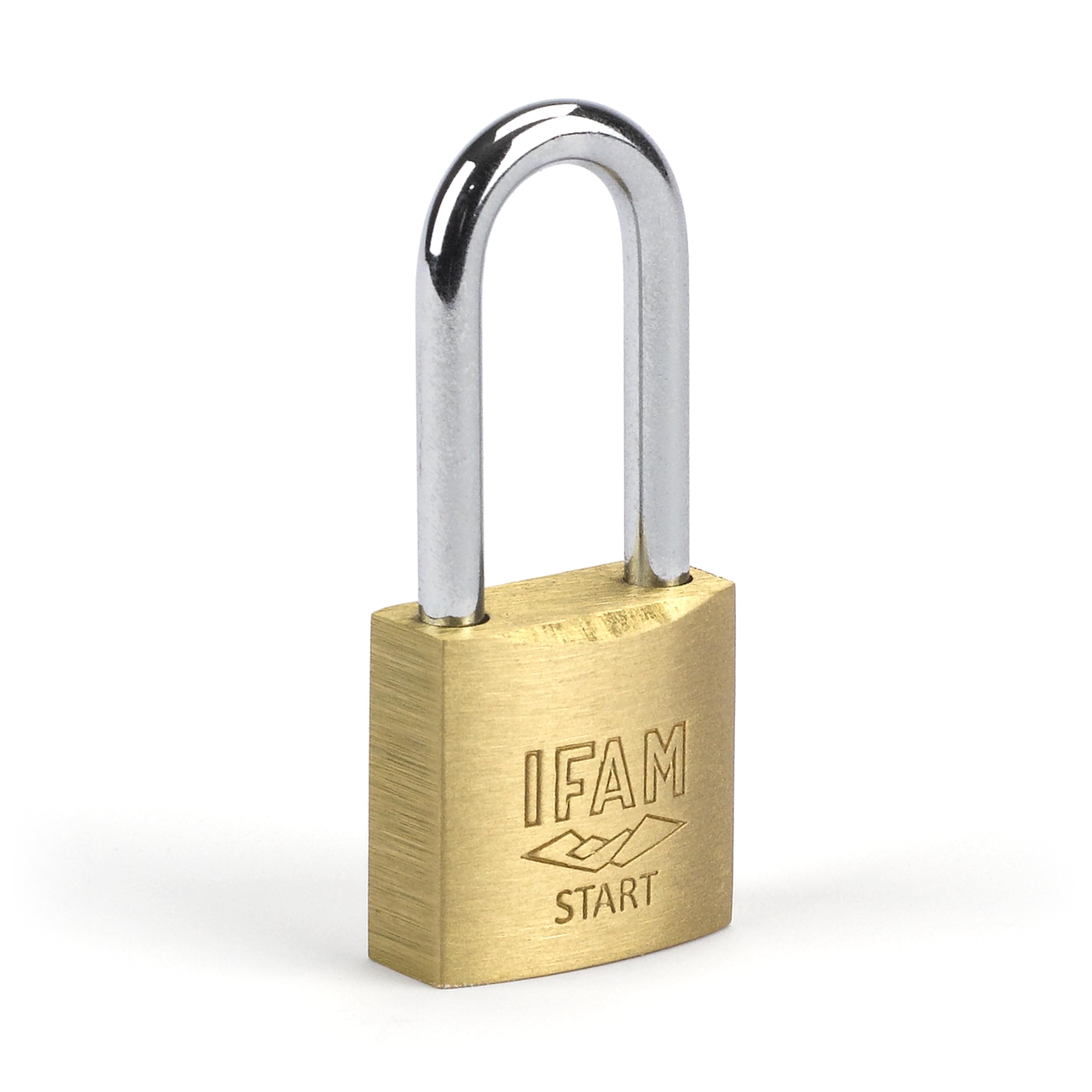 IFAM Lucchetto antifurto SR25 Area di partenza 25 mm, arco normale, doppia chiusura, con 2 chiavi seghettate, forte e affidabile, ideale per valigie, armadietti, cassetti