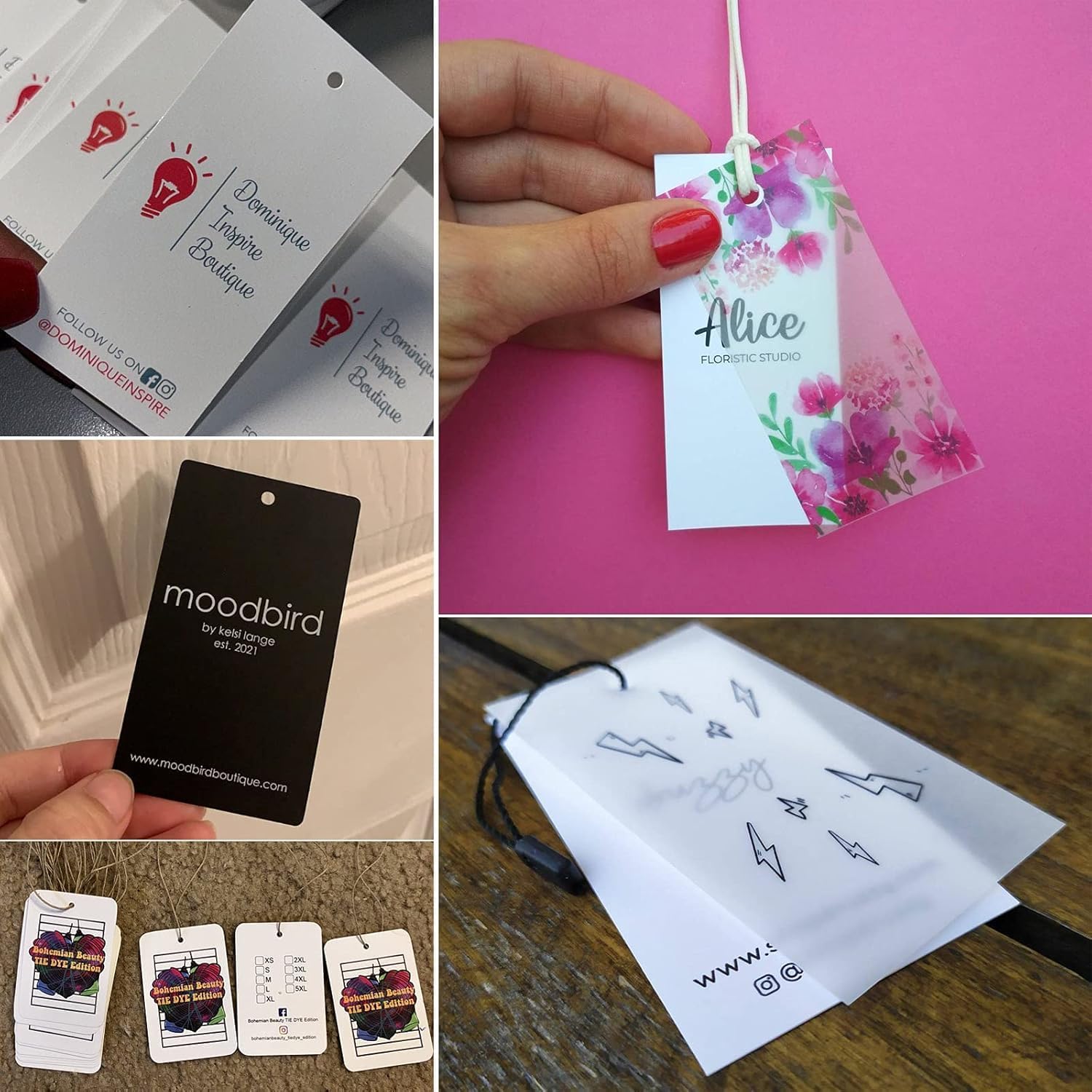 400 pcs Custom Hang Tags,Personalized Your Logo and Text Price Tags Jewelry Hang Tags Labels (2x3.5 Inch)
