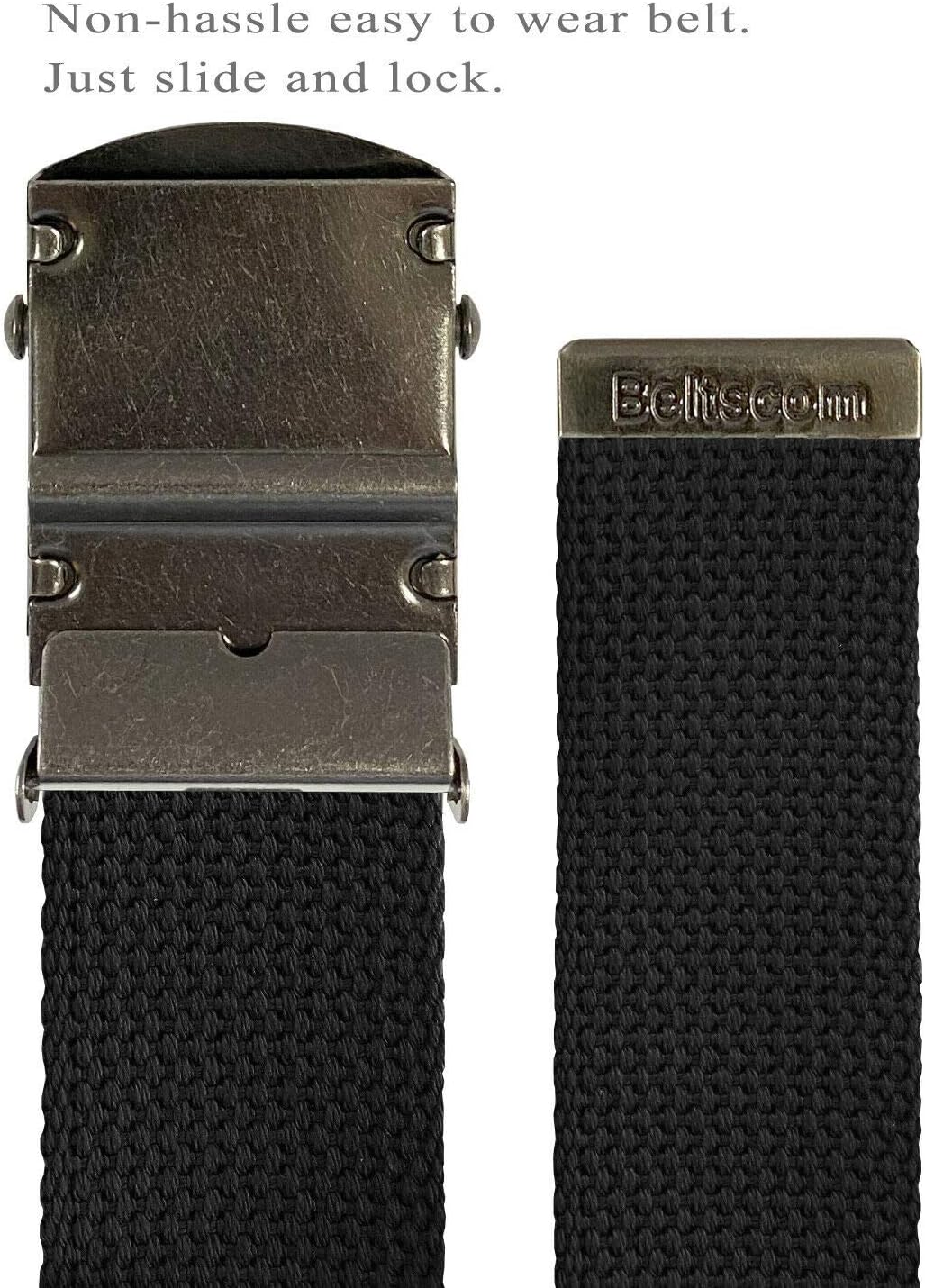 Military Belt Canvas Belt Web Belt Non Leather Belt One Size fits all, 1-1/2"(38mm) Wide - Image 3