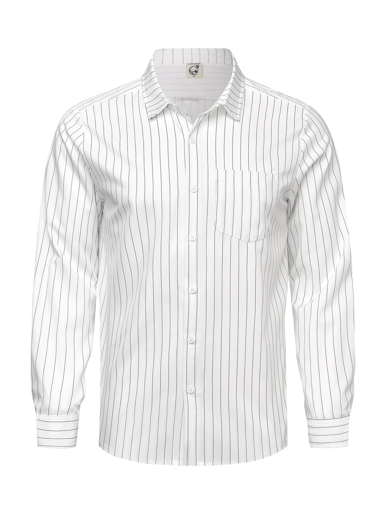 Hardaddy Mens Casual Striped Shirts Button Down Long Sleeve Blouse for Men Fall Winter