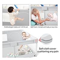 Vista 3 de Fodoss Corralito para bebés, corralito pequeño, parque infantil para apartamento, patio de juegos, valla de actividades, corral extragrande