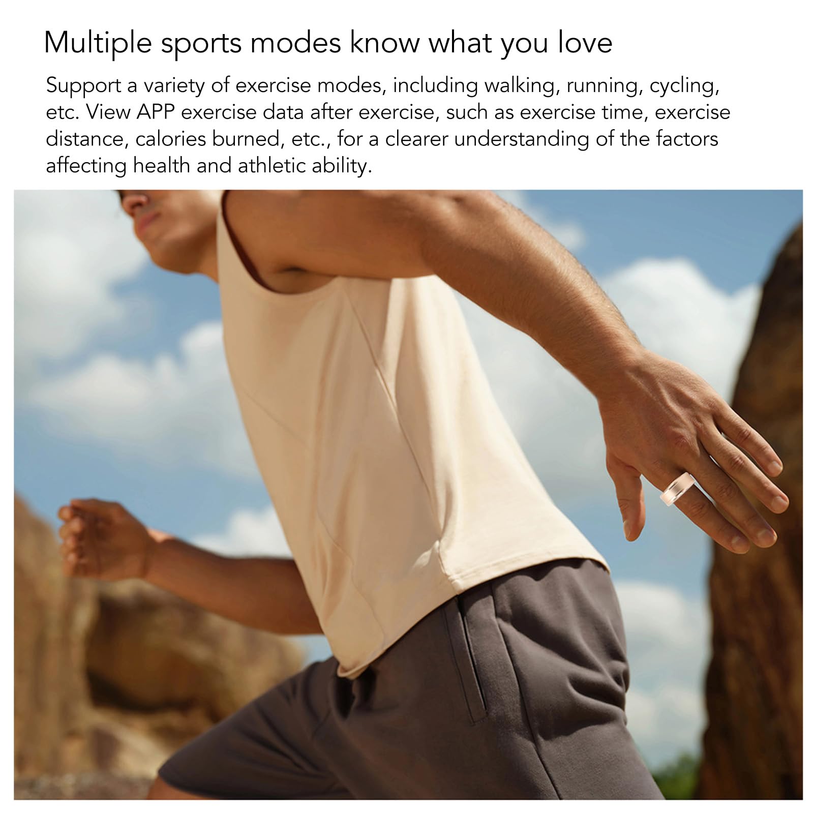 Smart Ring Health for Men and Women with Body Temperature, Activity Fitness , Sleep Monitor, Step Counting, Rechargeable Stainless Steel Smart Ring for Gift (20)